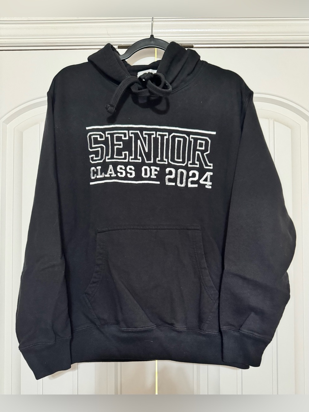 Senior Class of 2024 Black Hoodie and Track Pants Set Mens Size Large
